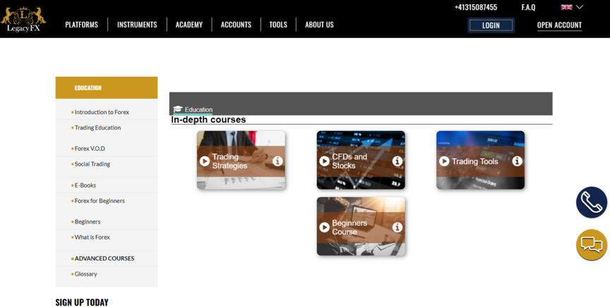 Section des cours avancés de LegacyFX Section des cours avancés de LegacyFX